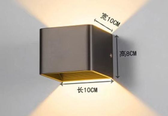 220V 야외 LED 벽에 장착 된 조명, 방수 위 아래 조명 태양 전지 충전
